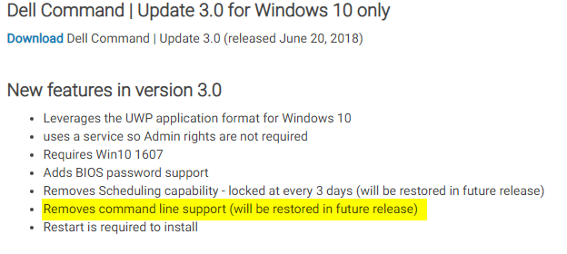 Dell command update 3