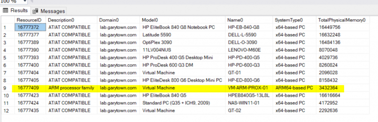 ConfigMgr Collection for ARM64 Devices – GARYTOWN ConfigMgr Blog